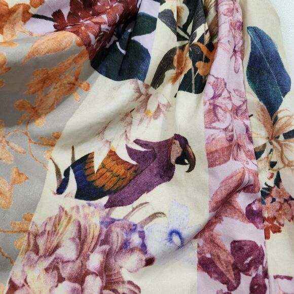 Girls Jungle Parrots Floral Colorful Polyester Lightweight Dress Size 6 - Picture 11 of 12